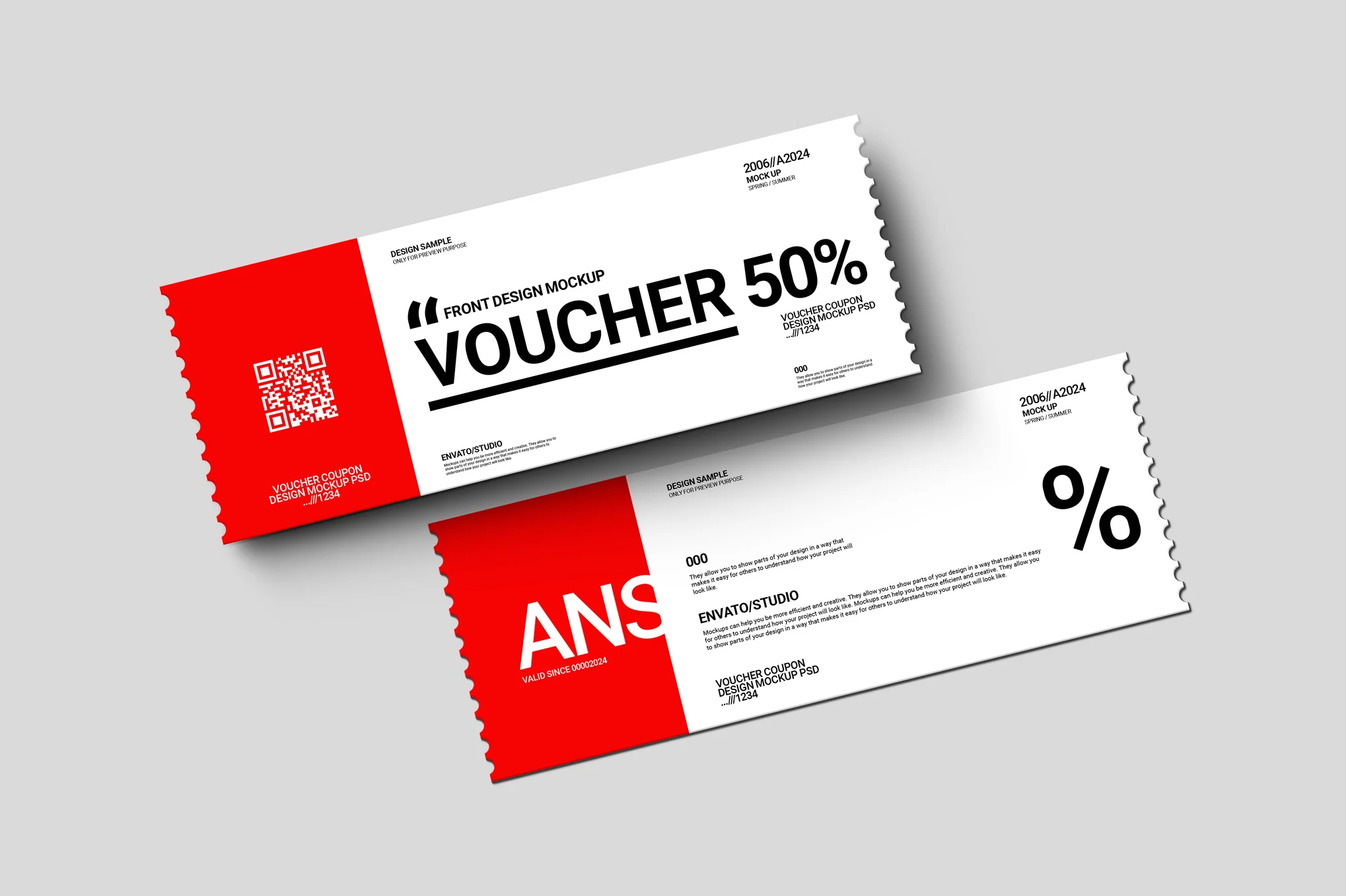 Classy Voucher Mockup Template