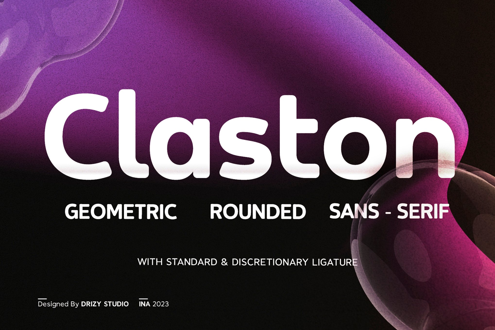 Claston - Geometric Rounded Font