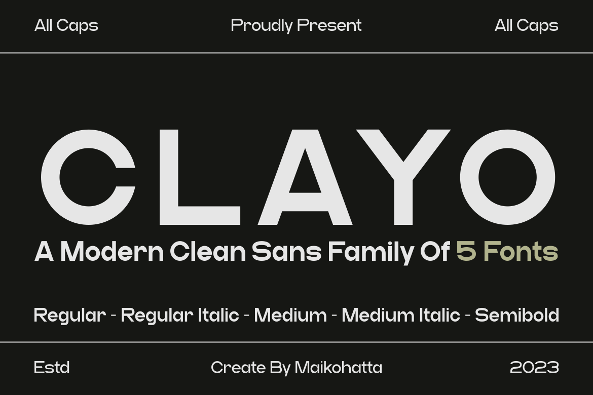 Clayo - Modern Small Letters Font