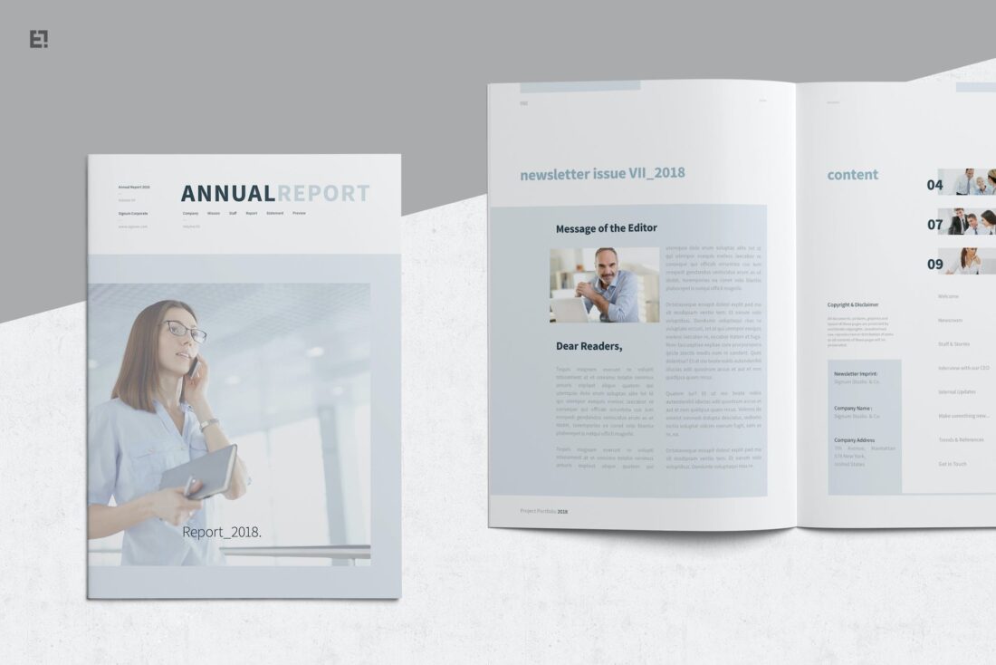 Clean Annual Report Template | Design Shack