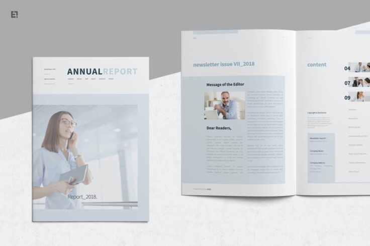 View Information about Clean Annual Report Template