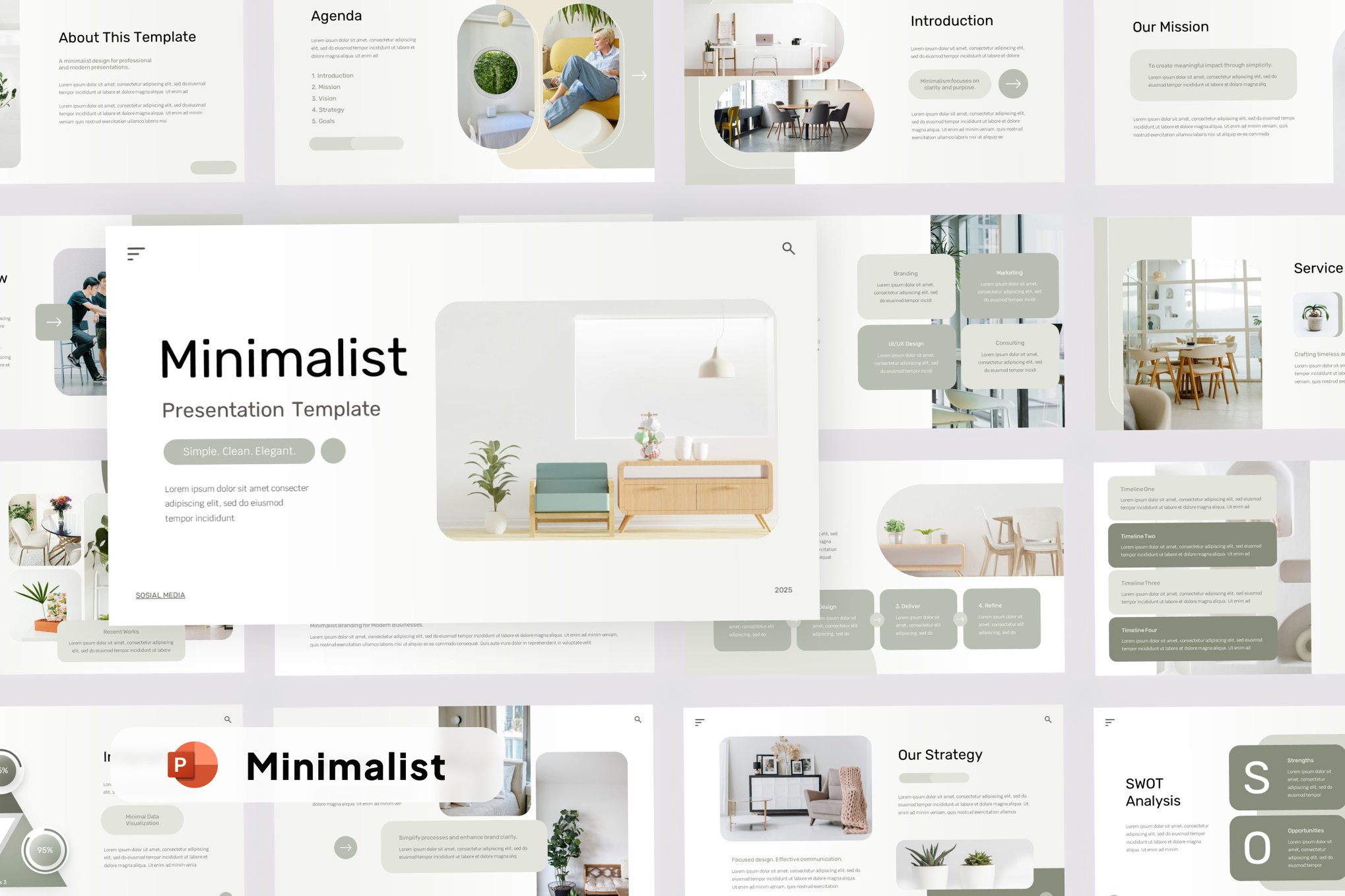 Clean Minimal PowerPoint Template