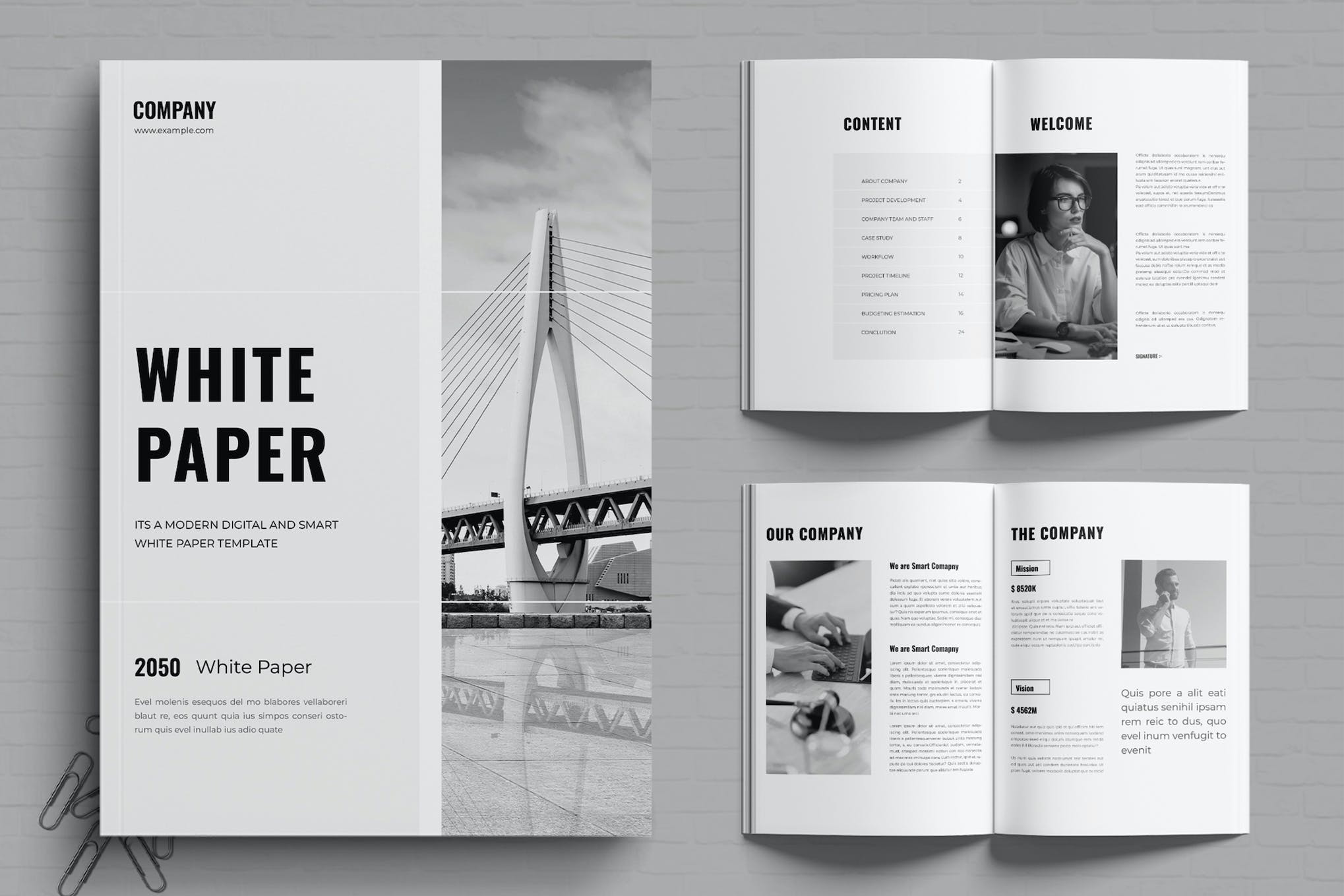 Clean White Paper Template