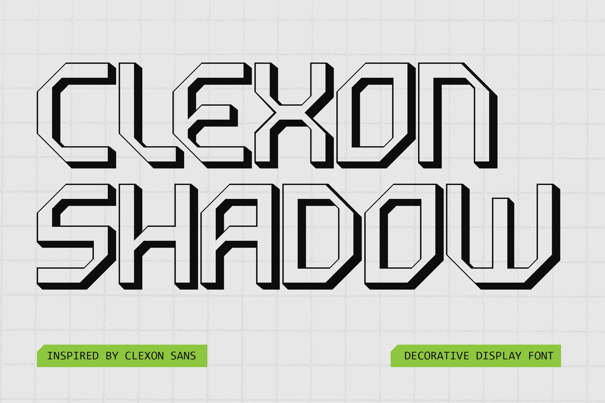 Clexon Shadow - Shadow Geometric Font