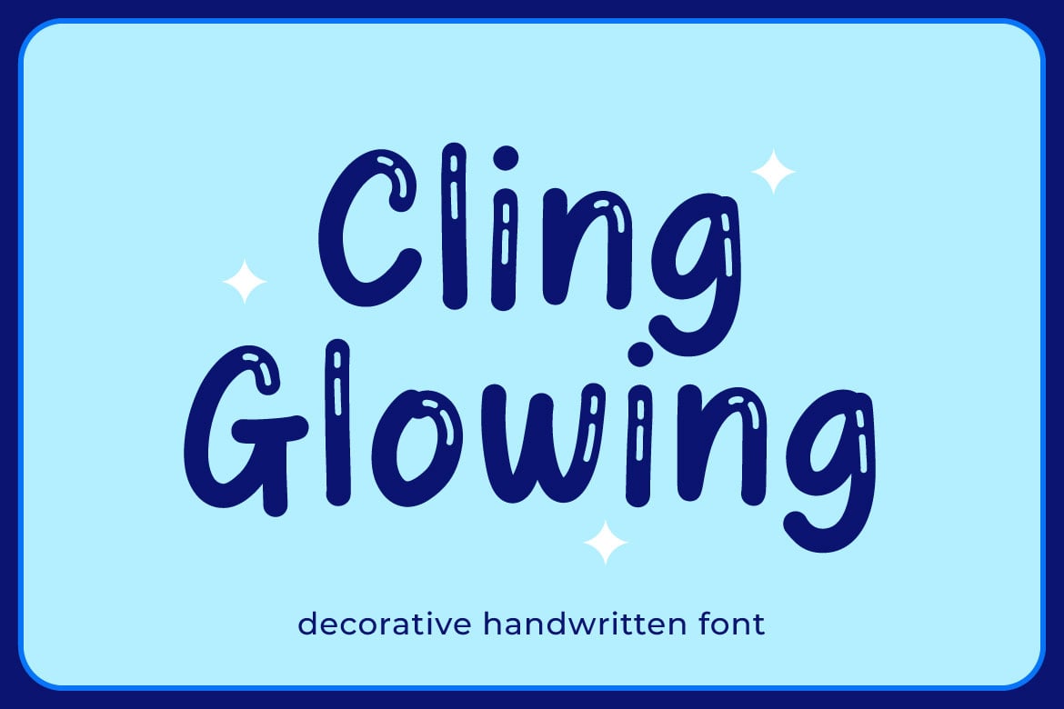 Cling Glowing - Sparkle Bubble Font