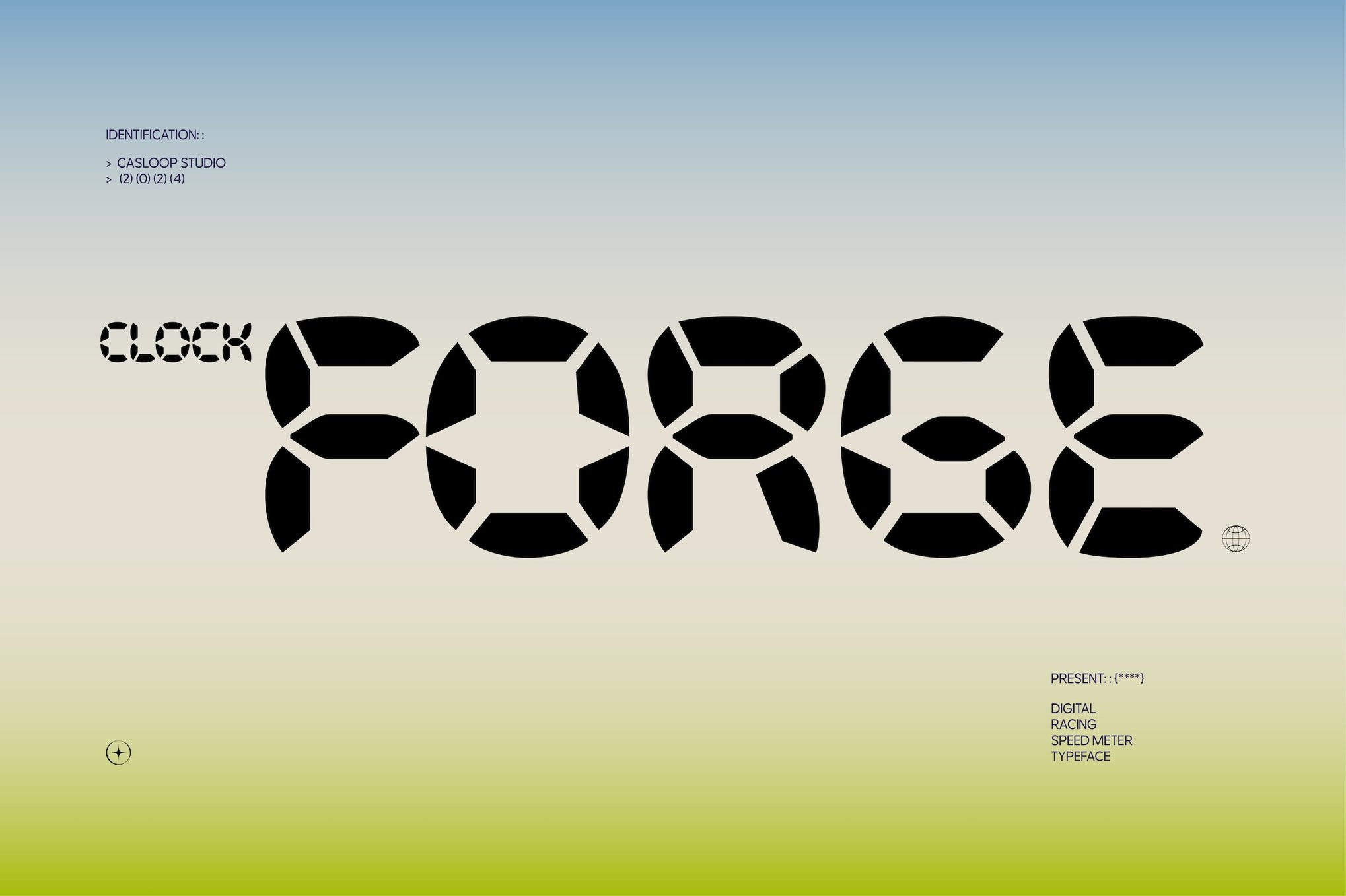 Clock Forge - Creative Digital Font