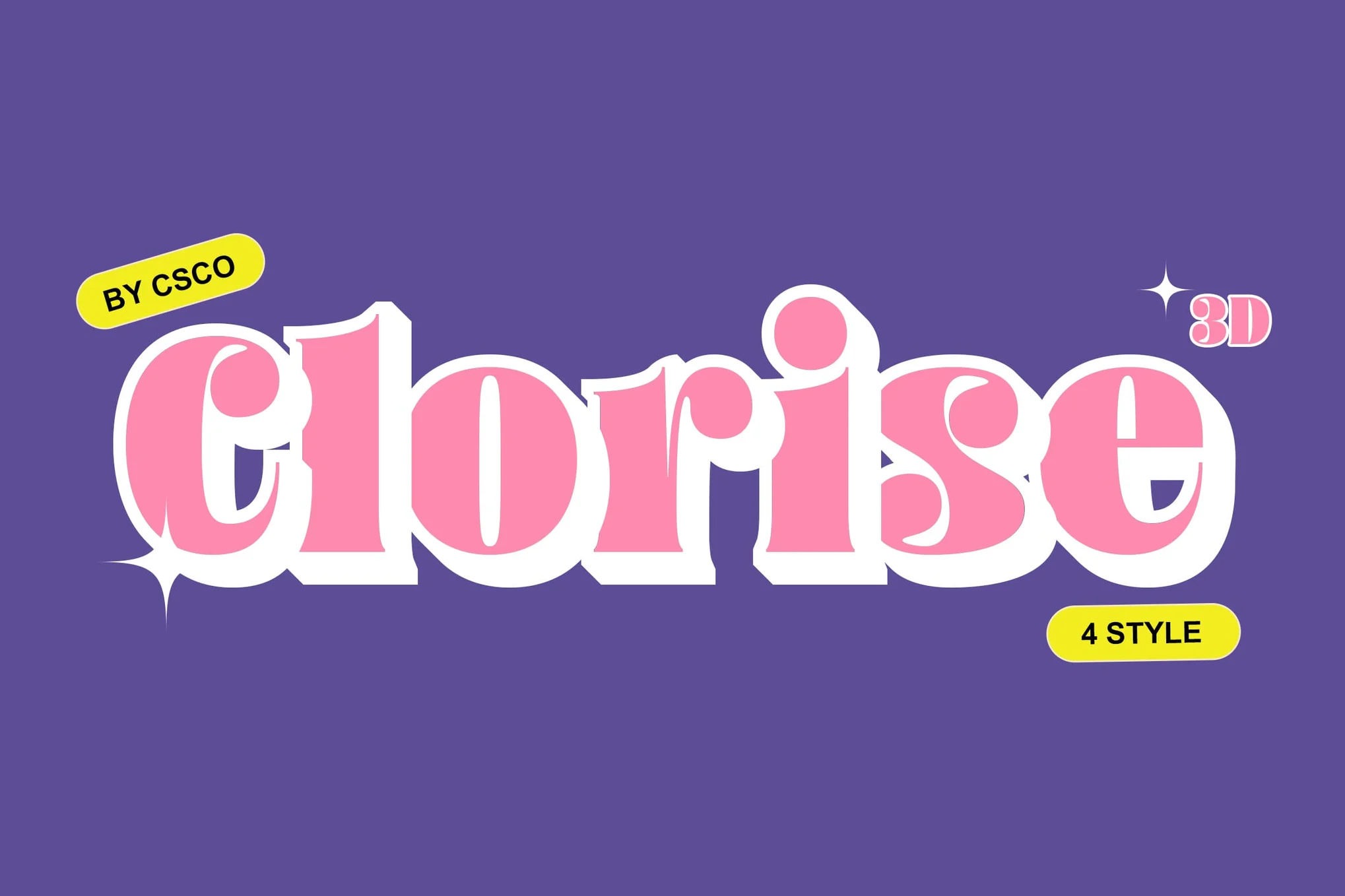 Clorise 3D - Thick Chunky Font