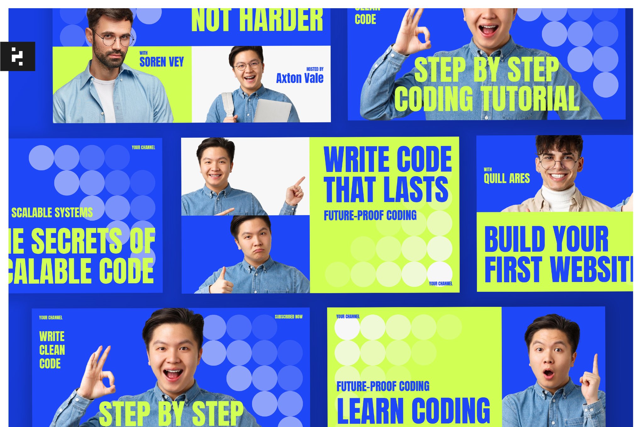 Coding Tutorial YouTube Thumbnail Templates
