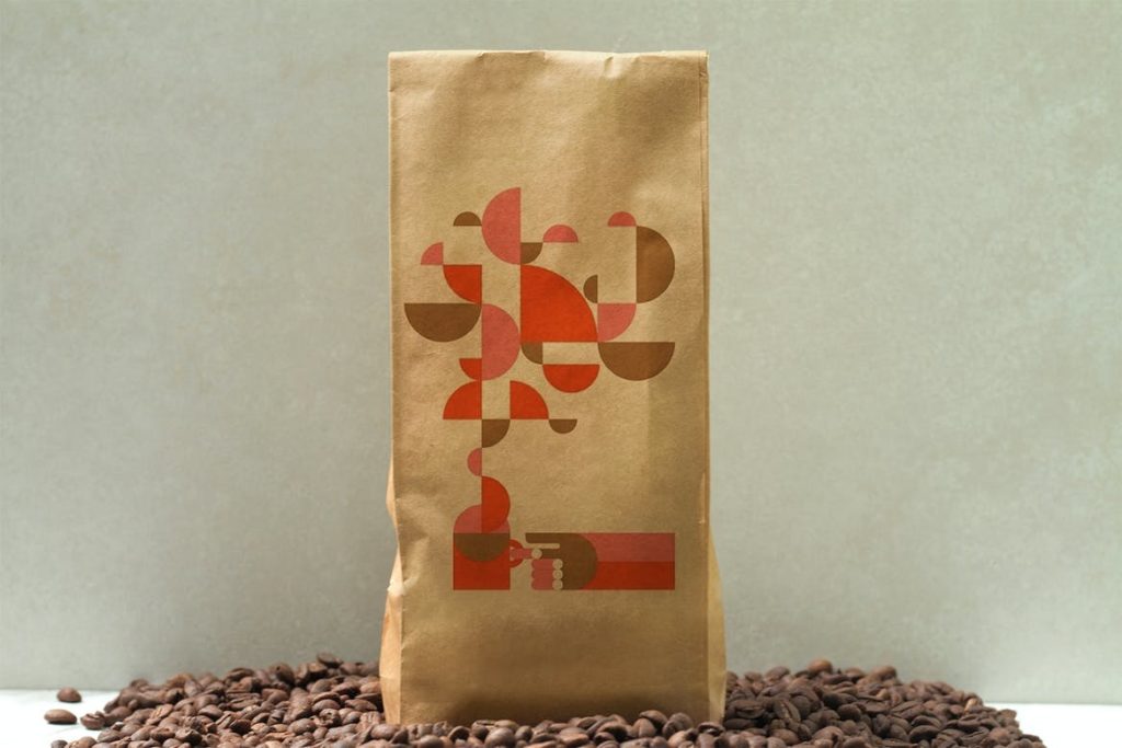 Coffee Bag - Small Coffee Paper Bag Mockup - TemplateMonster