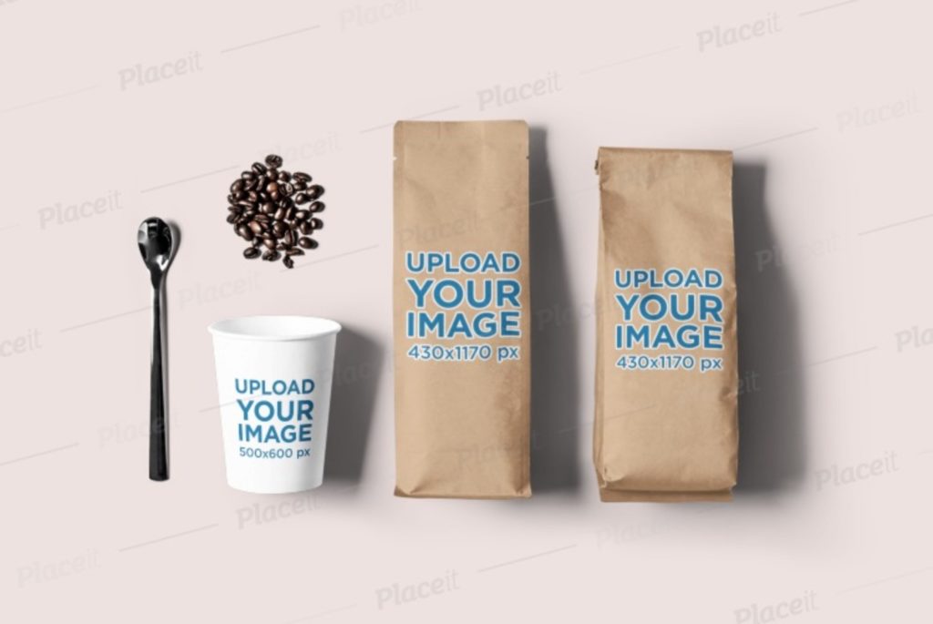 Coffee Cup Bag Mockup