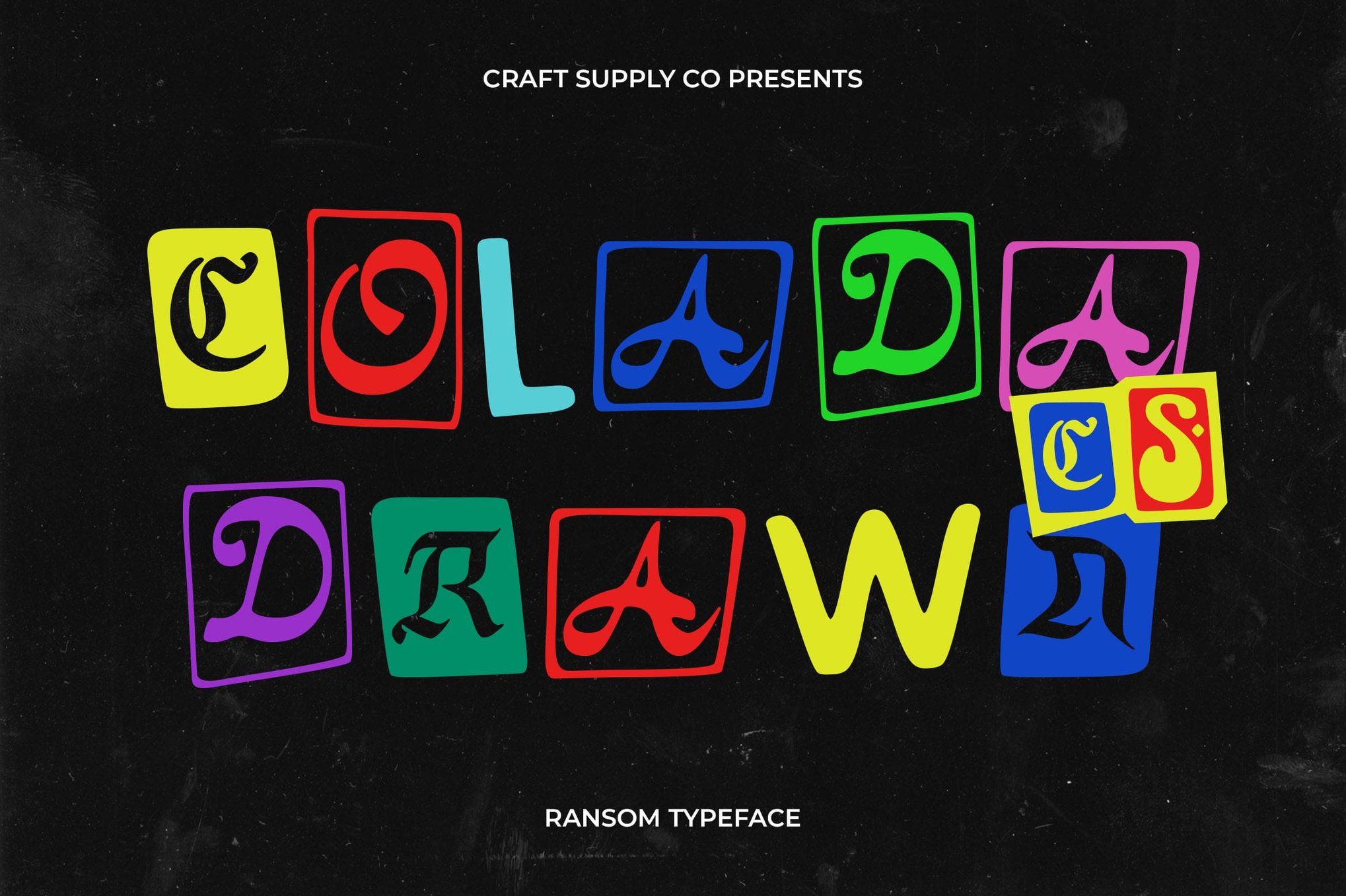 Colada Drawn - Unique Collage Font