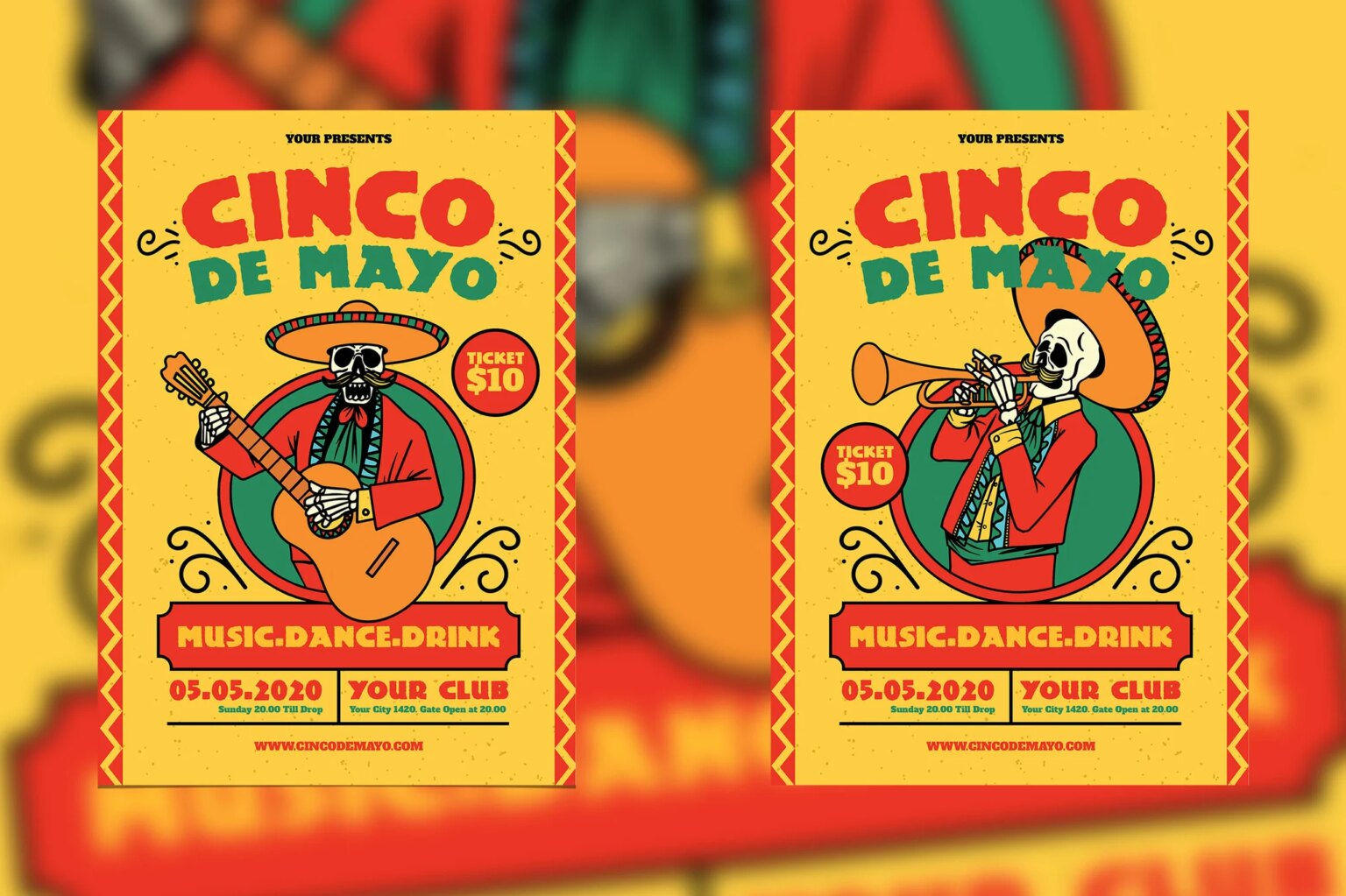 25+ Best Cinco De Mayo Templates Flyers, Invitations, Posters & More
