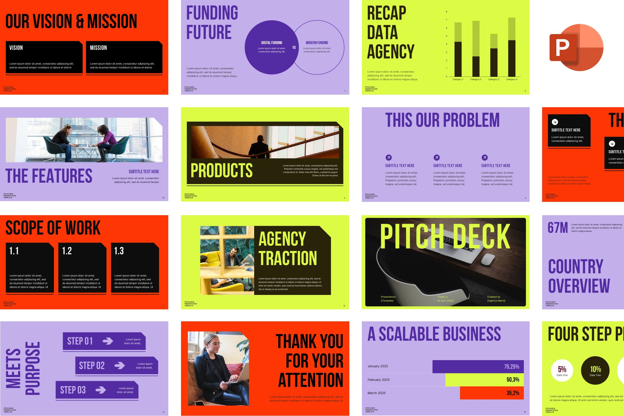 Colorful Pitch Deck PowerPoint Template