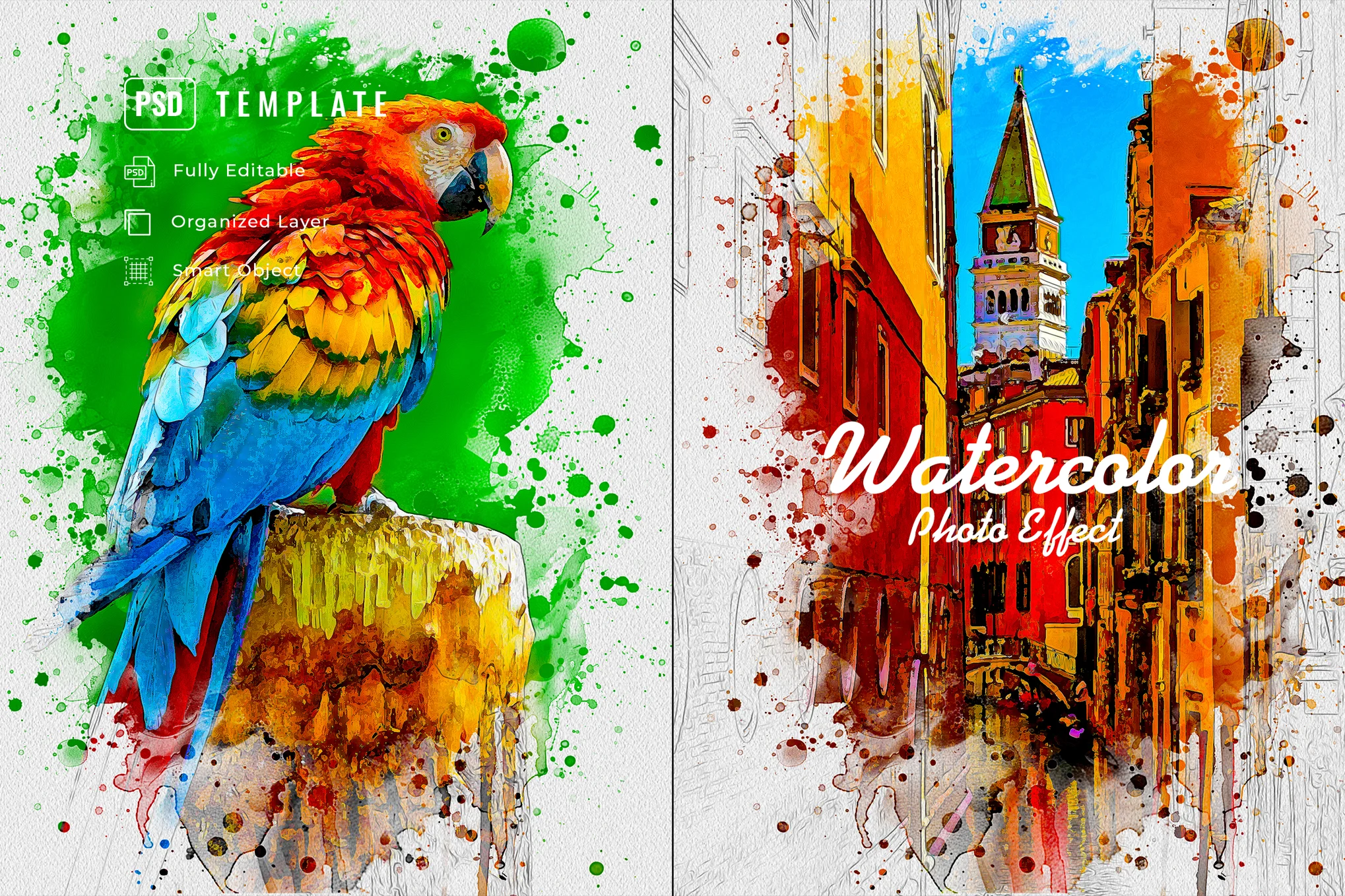 Colorful Watercolor Photo Effect