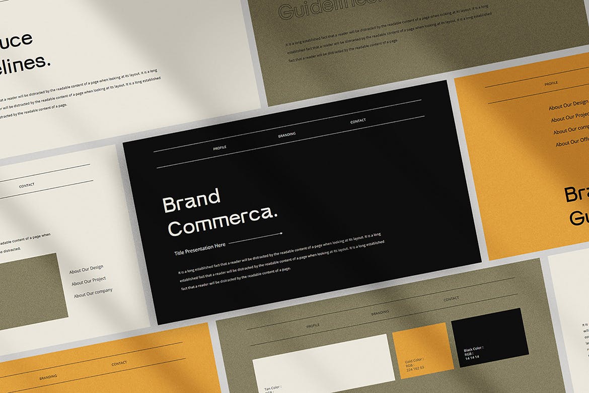 Commerca - Brand Guideline Presentation Template