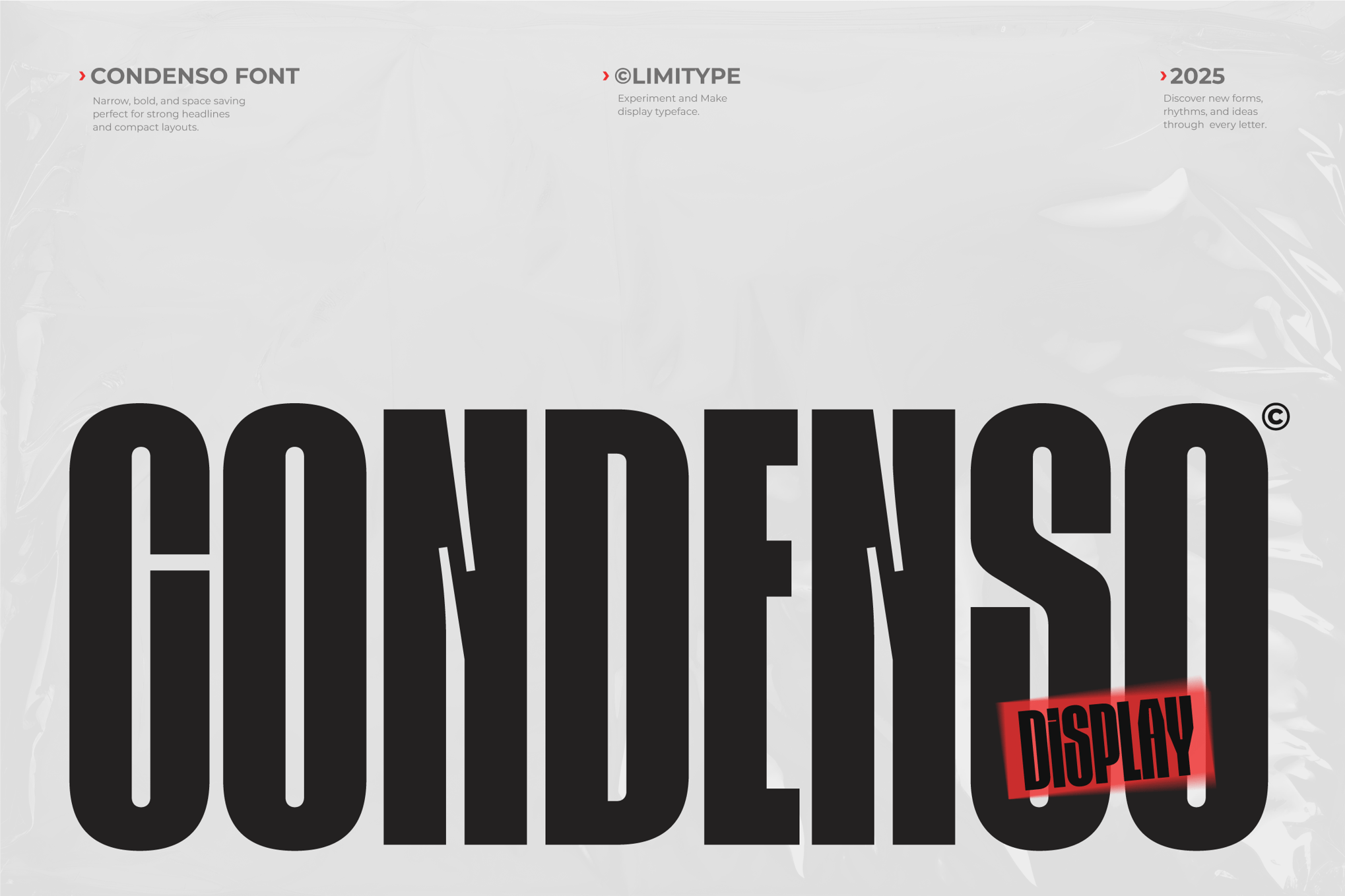 Condenso - Condensed High-Contrast Font