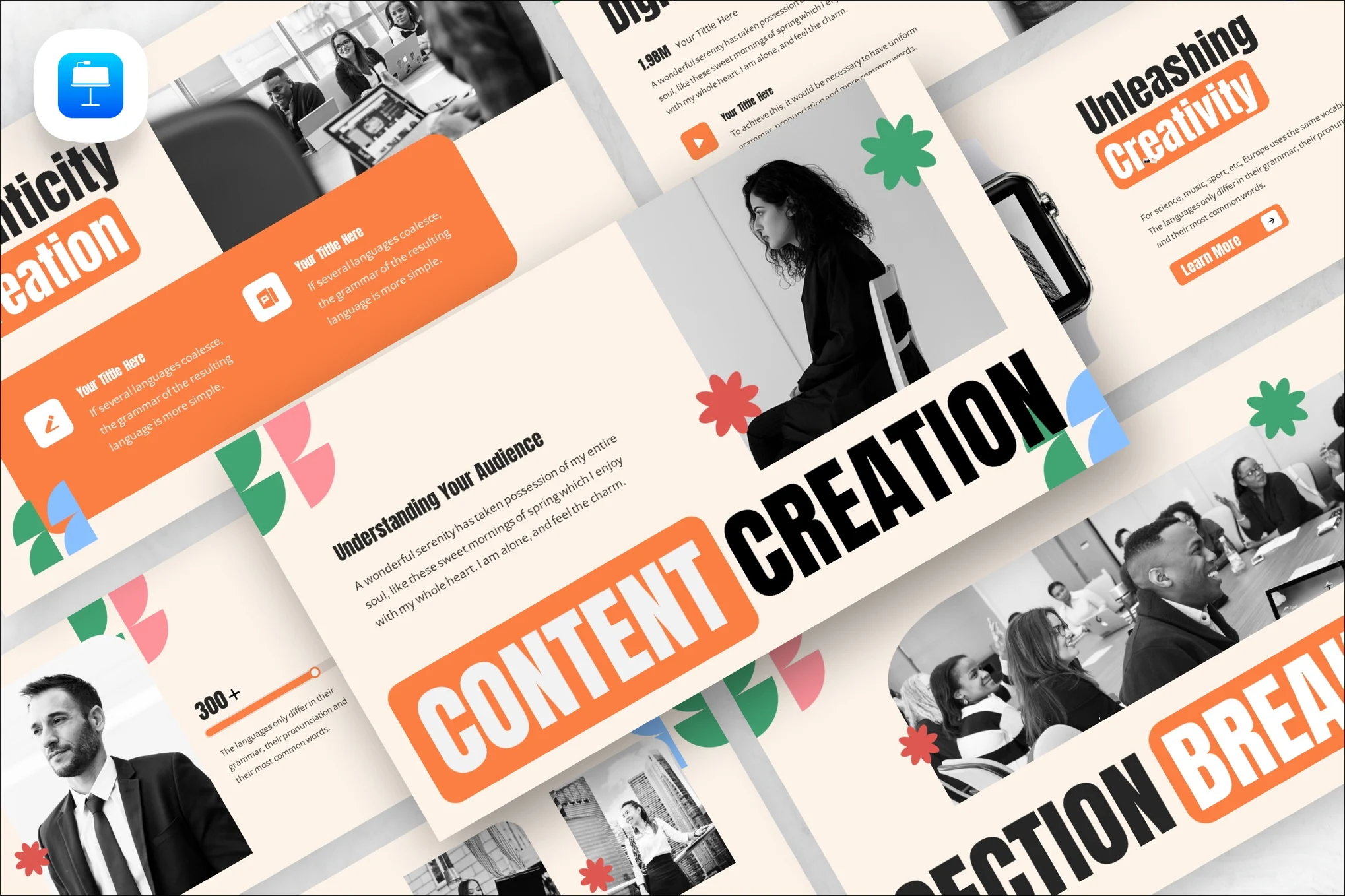 Content Creation for Social Media Keynote Template