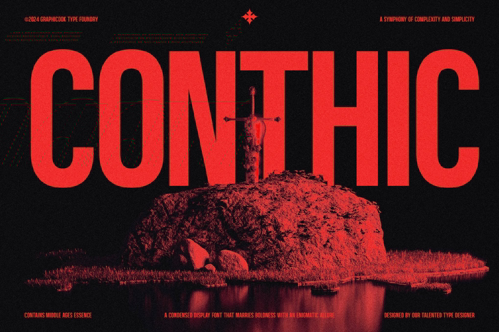 Conthic - Gothic Condensed Font