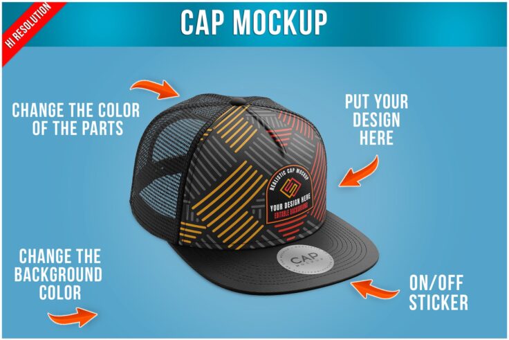 View Information about Cool Trucker Hat Mockup