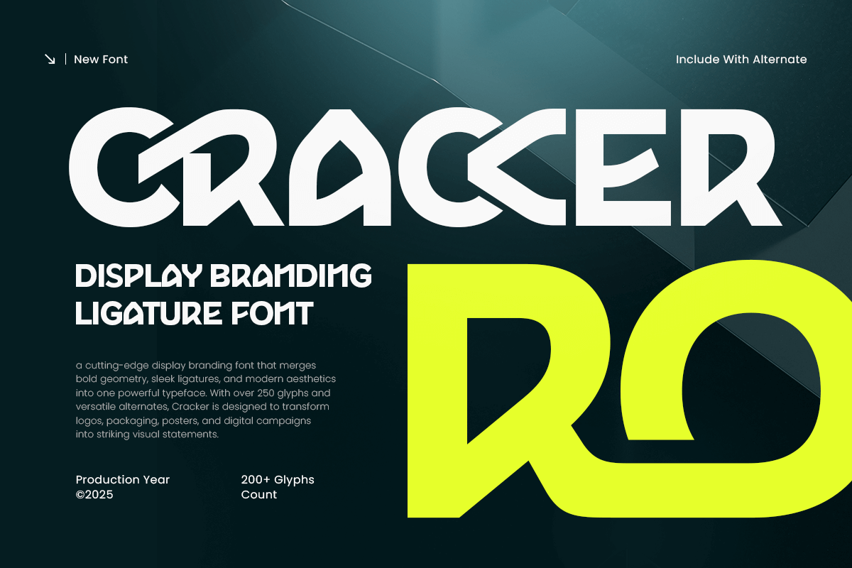 Cracker - Technology Branding Ligature Font