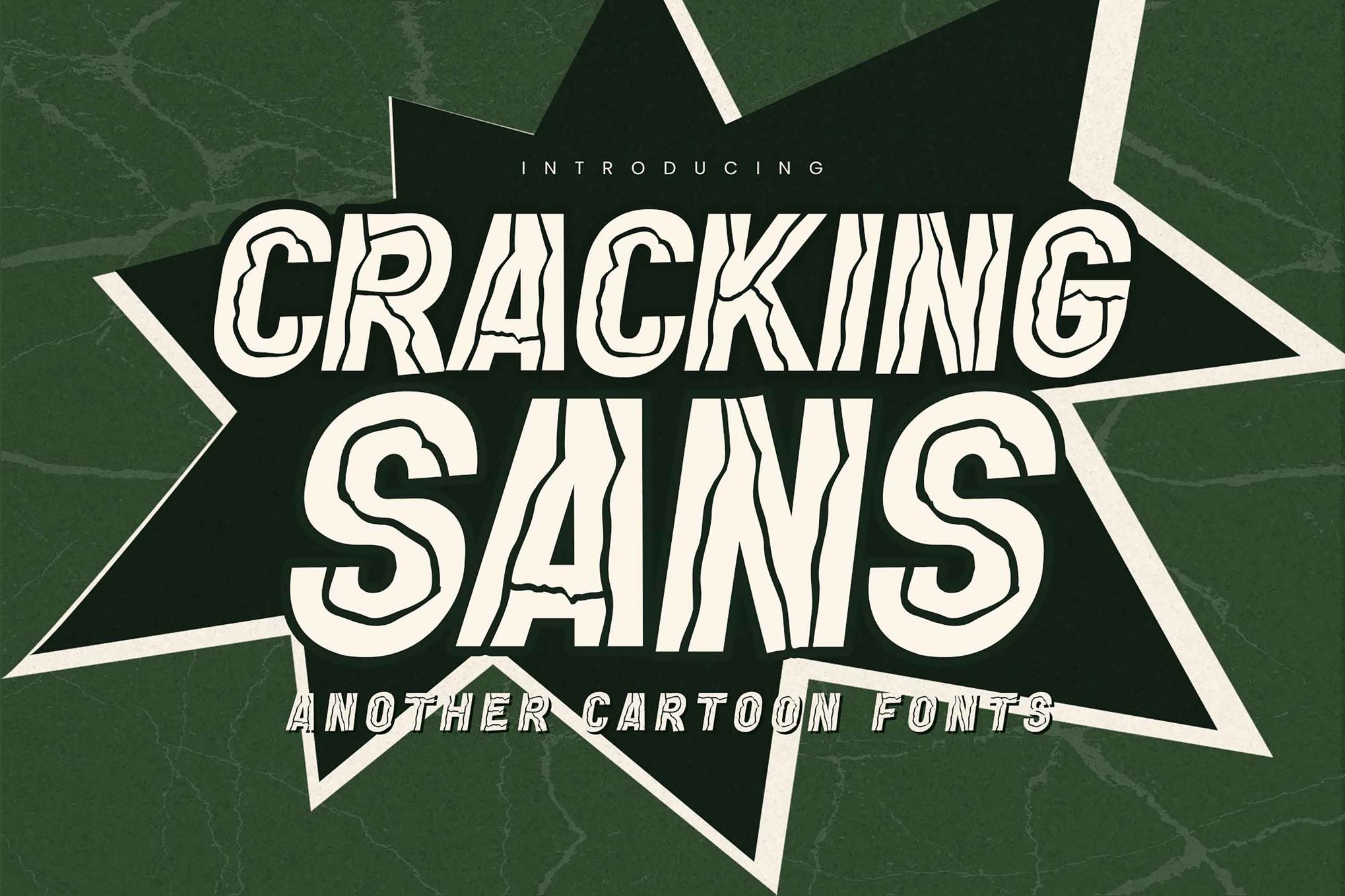 Cracking Sans - Cracked Cartoon Font
