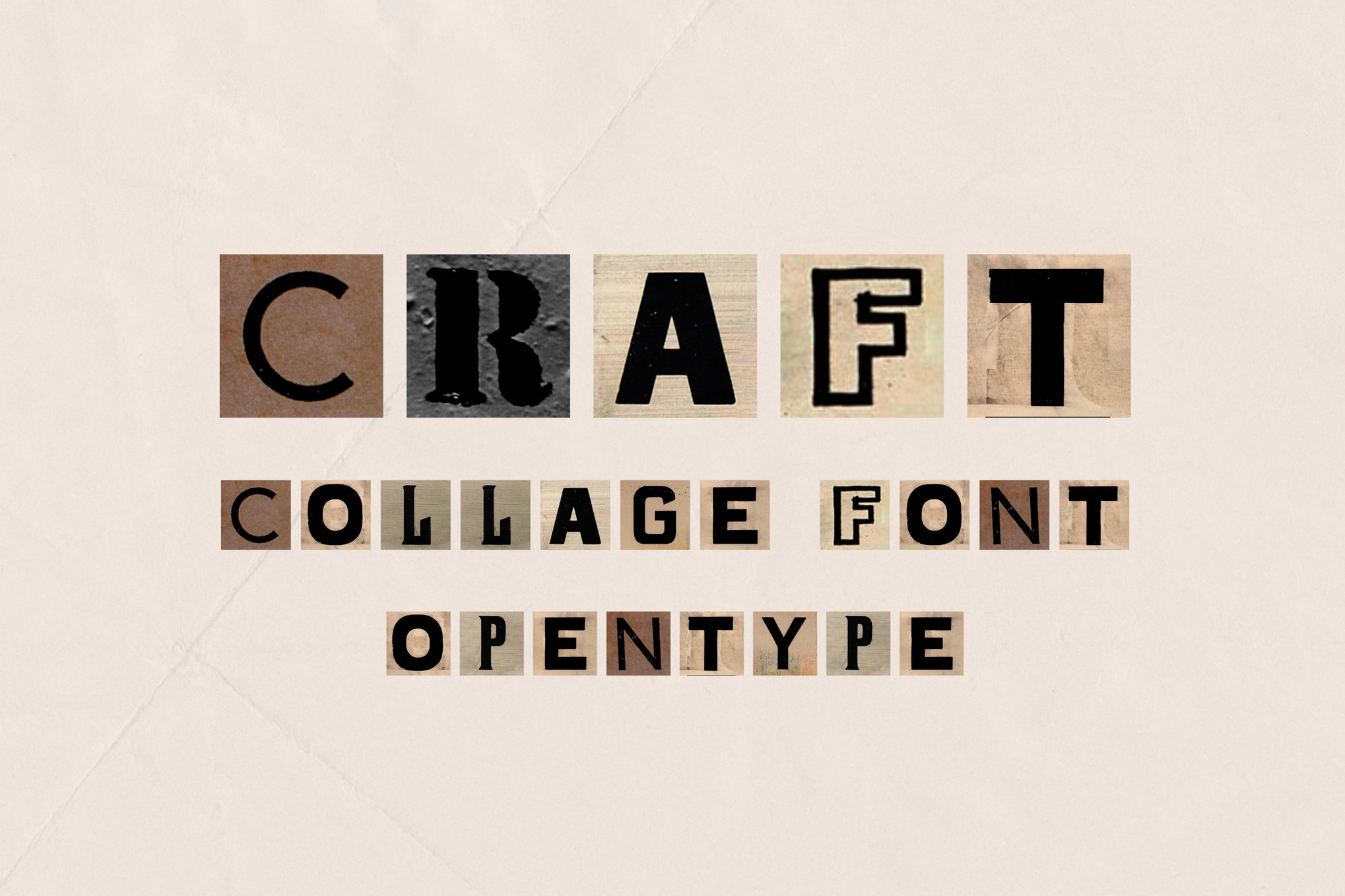 Craft - Collage Bitmap Font