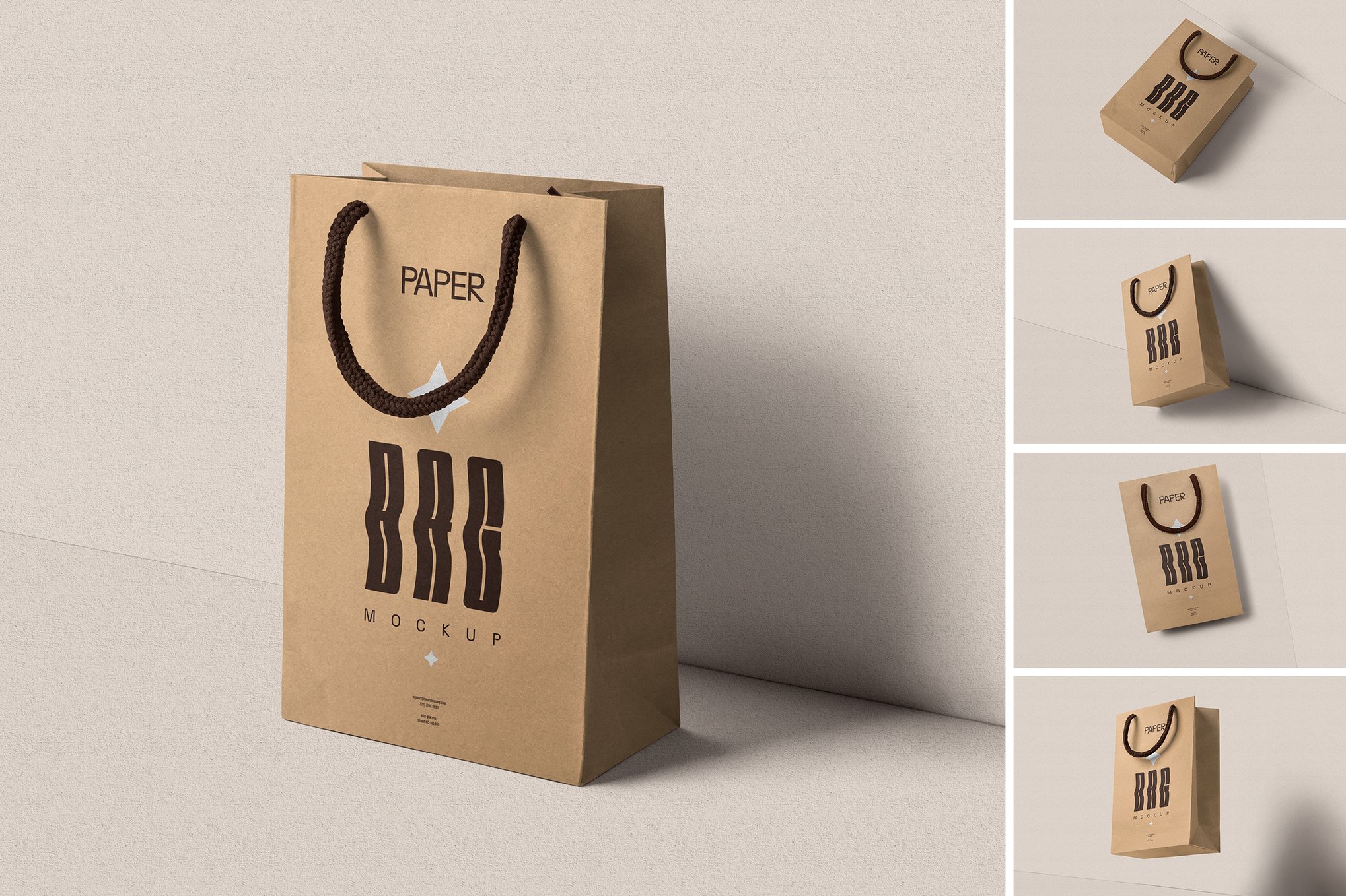 Craft Paper Bag Mockup