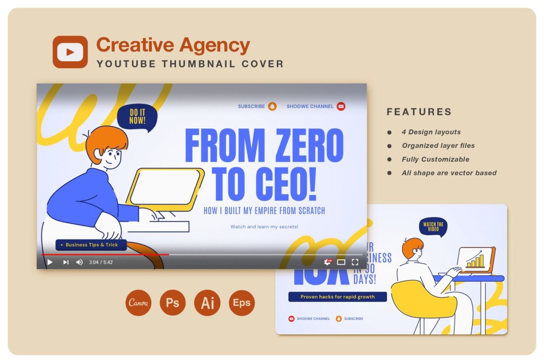 60+ Best YouTube Thumbnail Templates in 2025 - Blog of Web Design ...