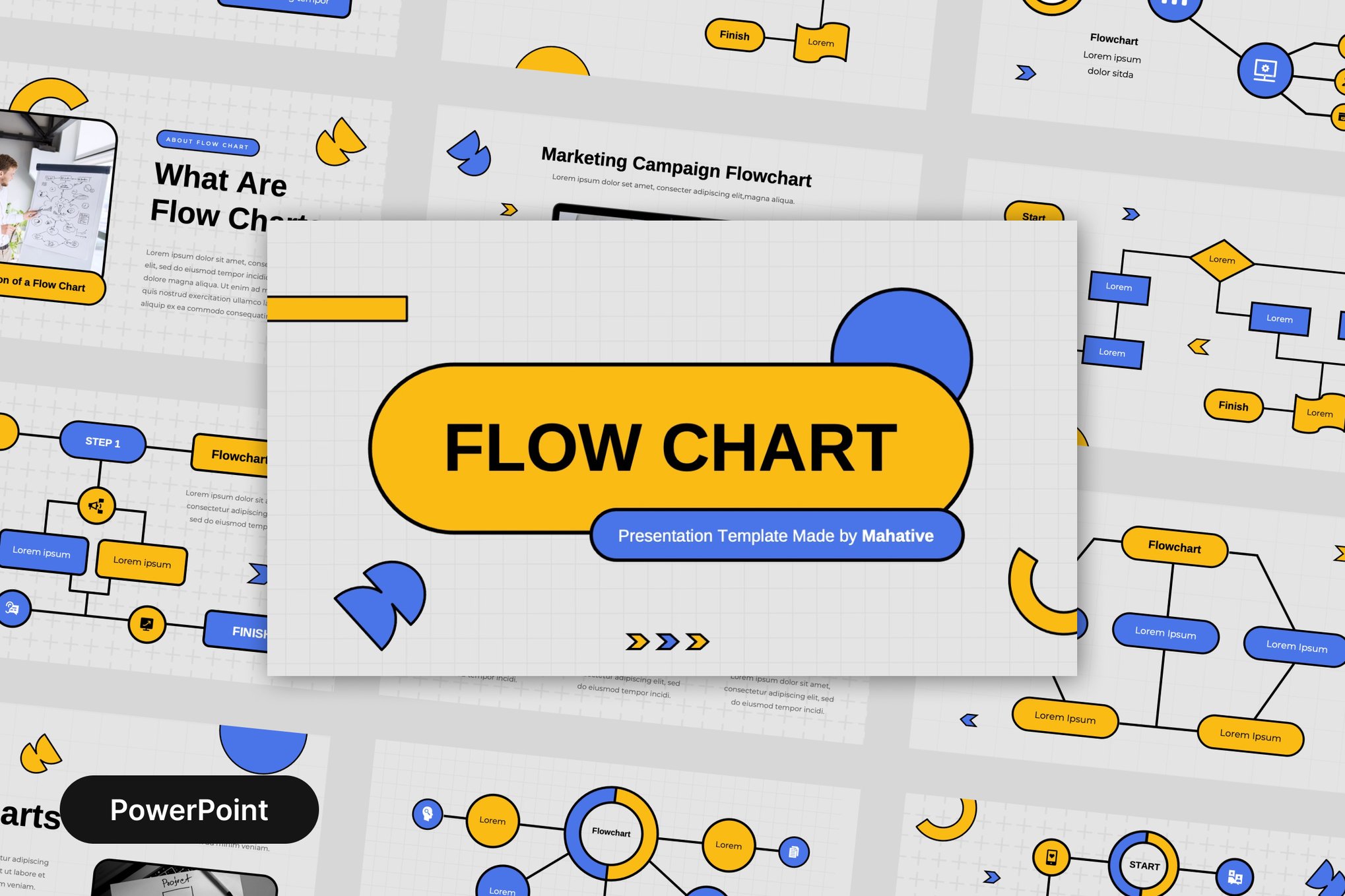 Creative Flow Chart Presentation PowerPoint Template