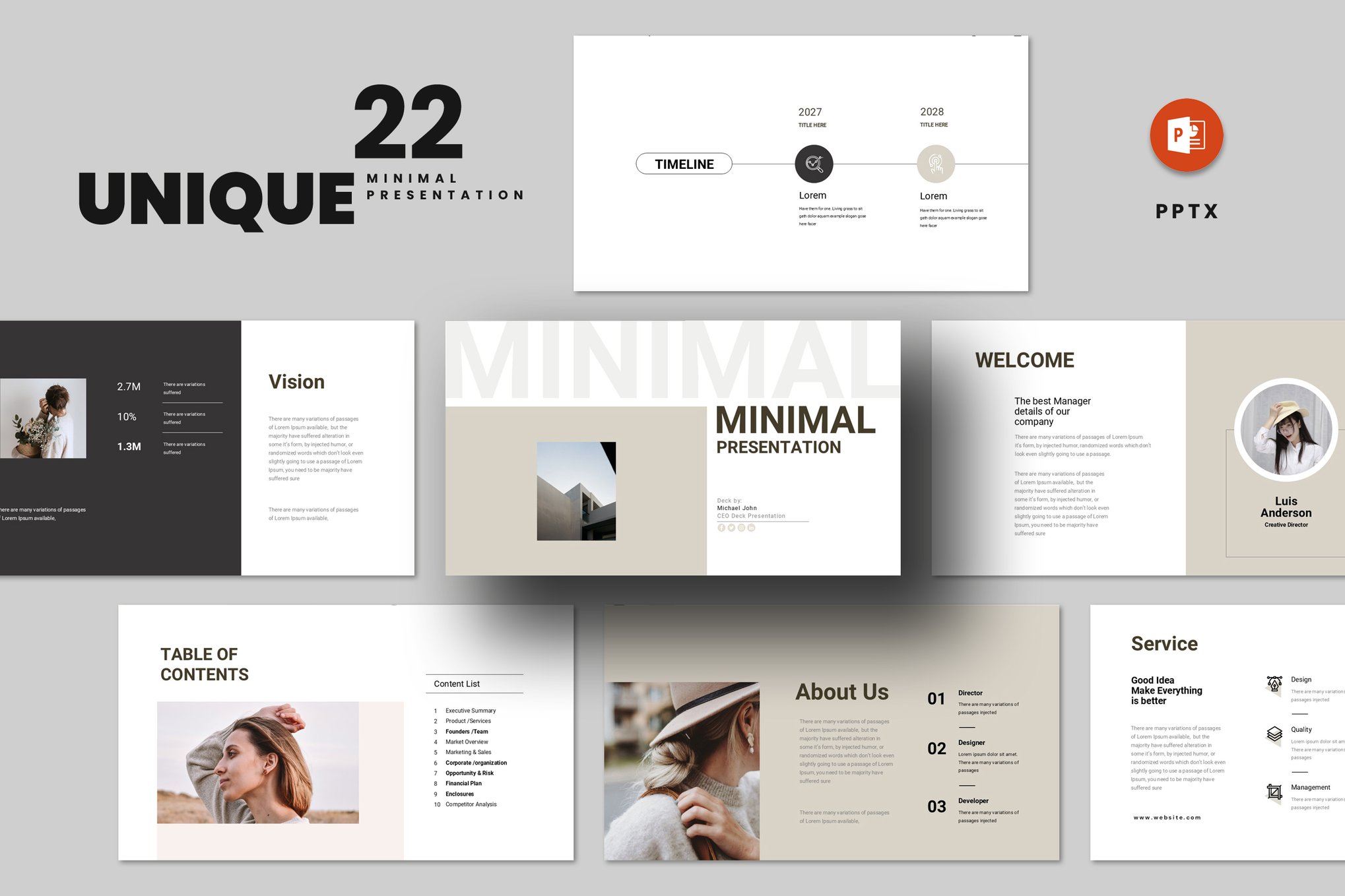 Creative Minimal Presentation Template