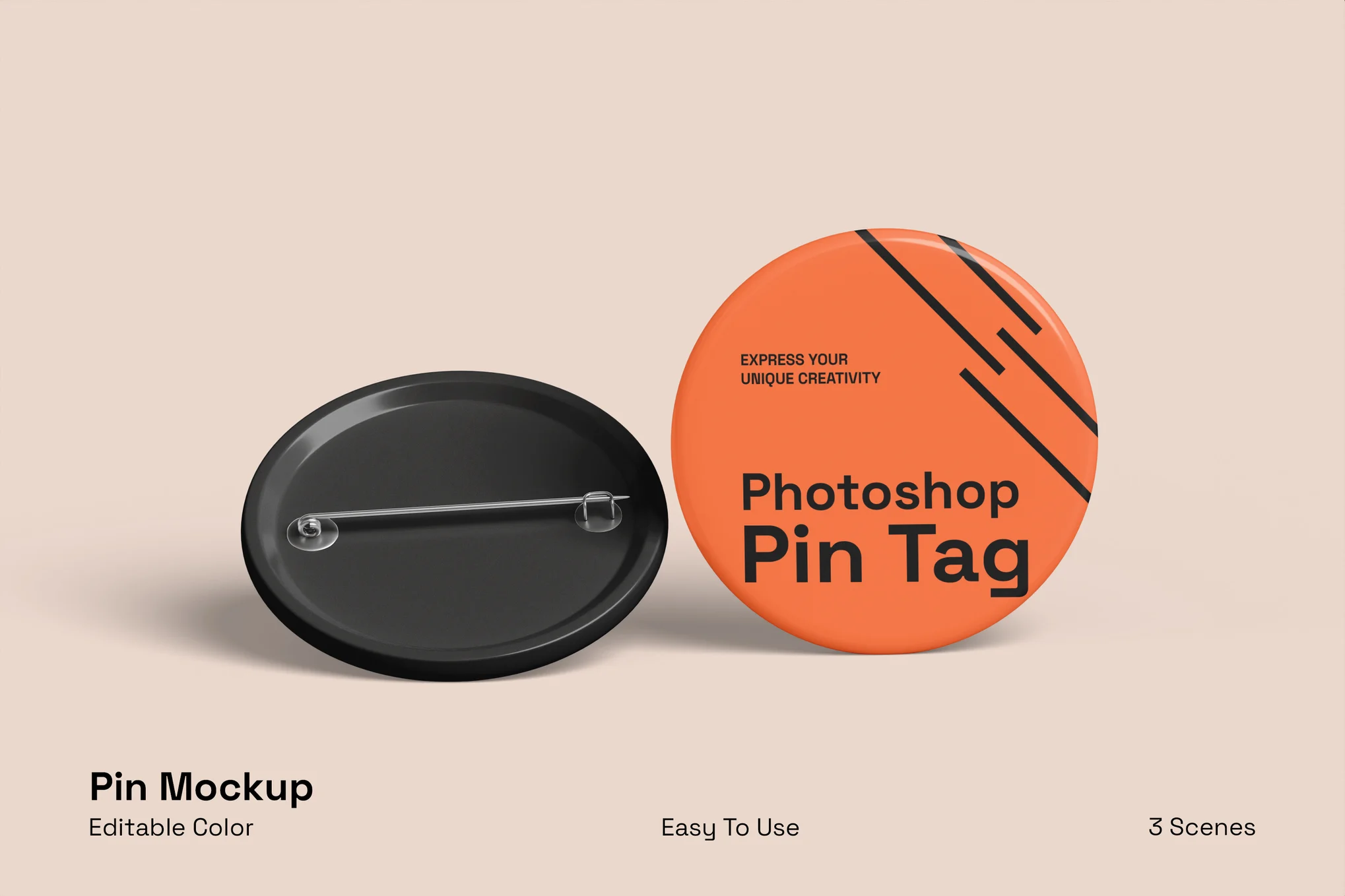 Creative Pin Mockup Template