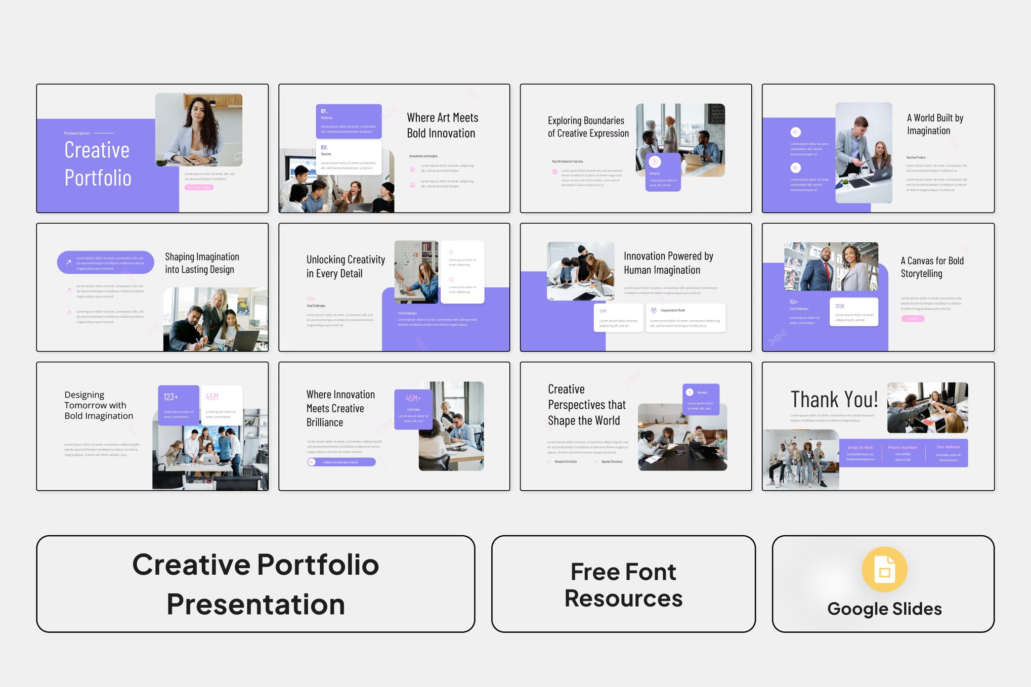 Creative Portfolio Google Slides Template