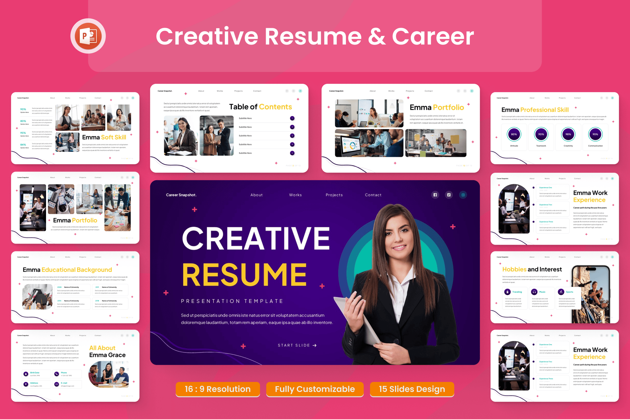 Creative Resume & Career Presentation Template