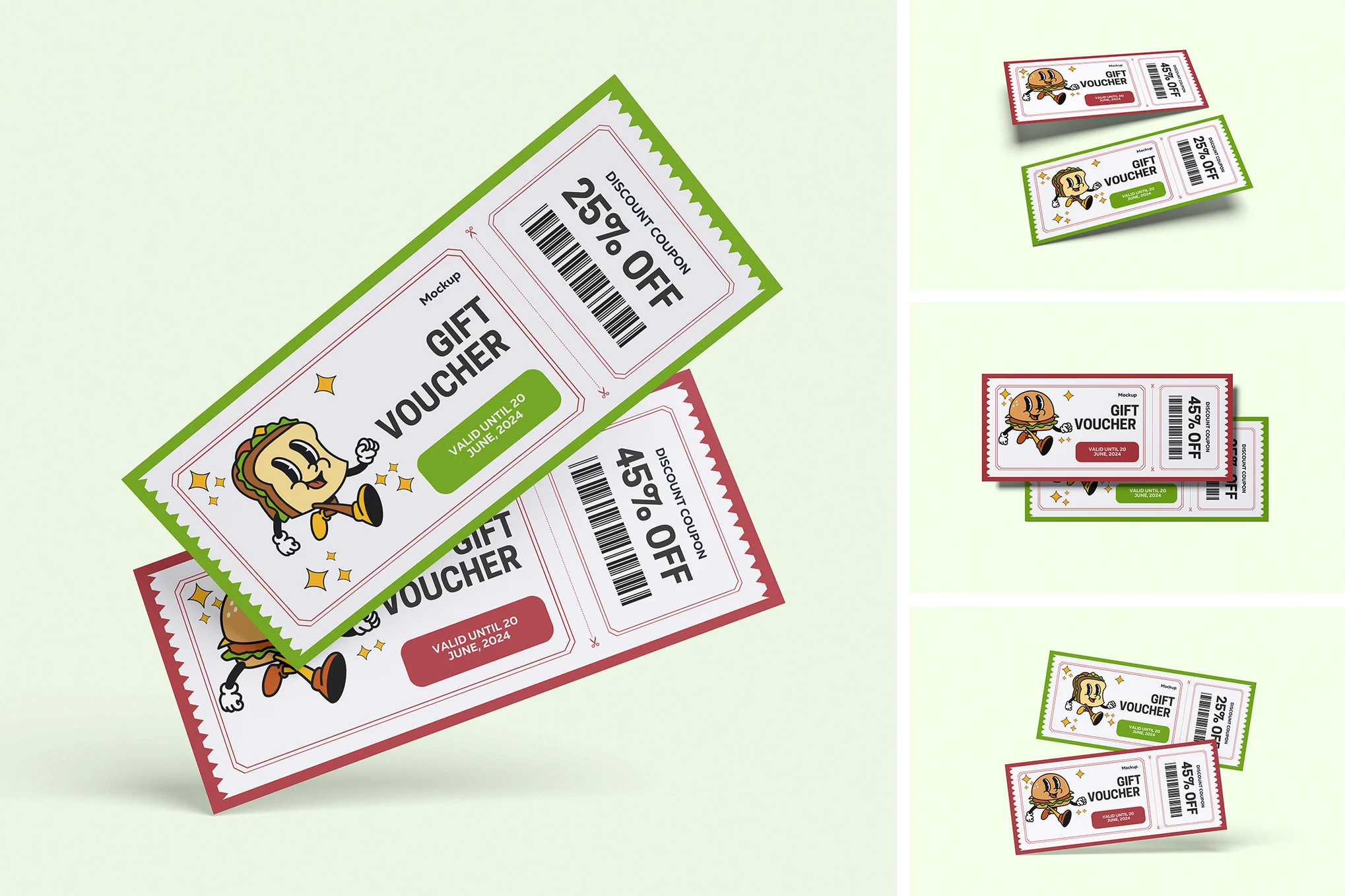 Creative Voucher Mockup Templates