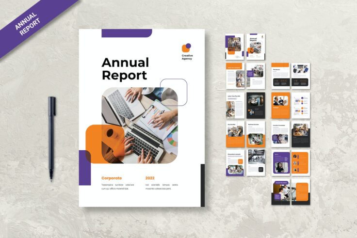 View Information about Creative Yearly Report Template for InDesign