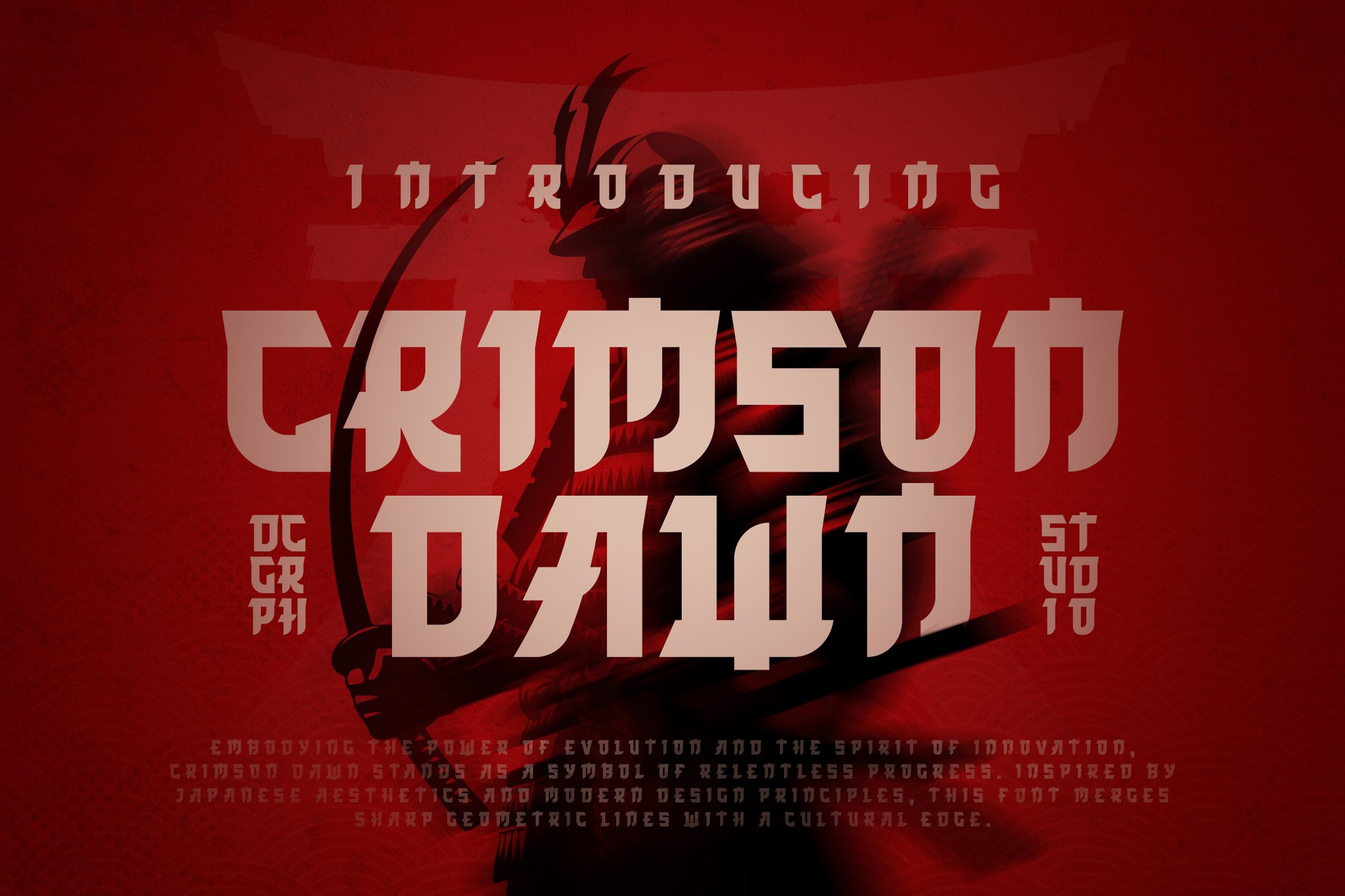Crimson Dawn - Japanese Samurai Font