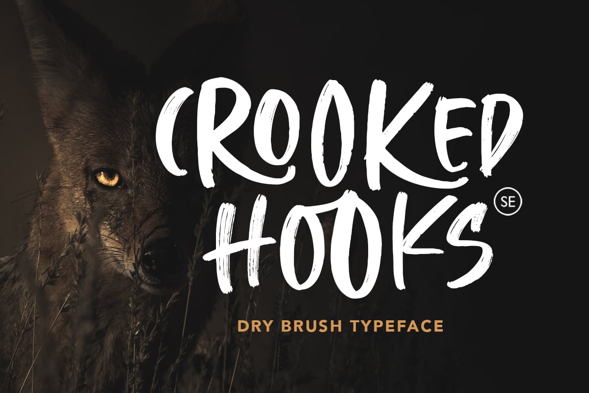 Crooked Hooks - Imperfect Dry Brush Font