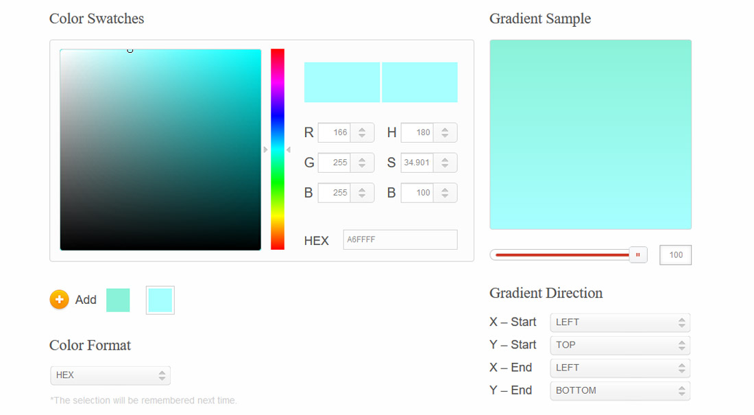 color code generator css