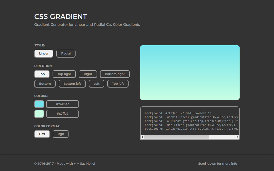 color code generator css