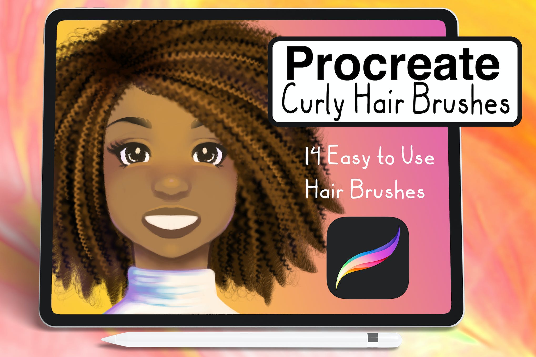 Curly Hair Brushes for Procreate