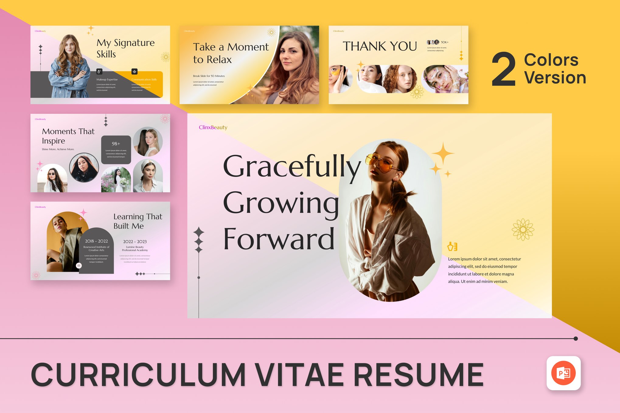 Curriculum Vitae Resume PowerPoint Template