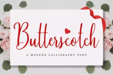 Butterscotch Adorable Cursive Typeface