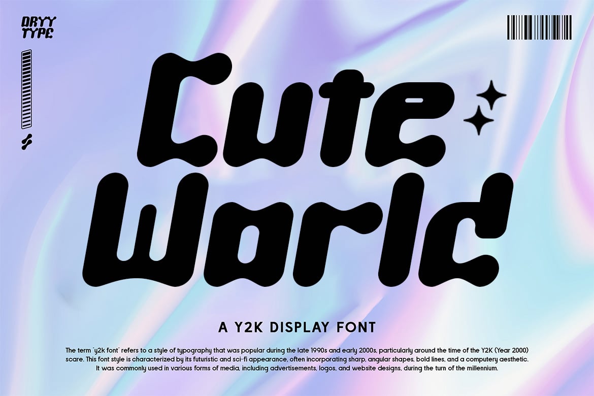Cute World - Y2k Display Font