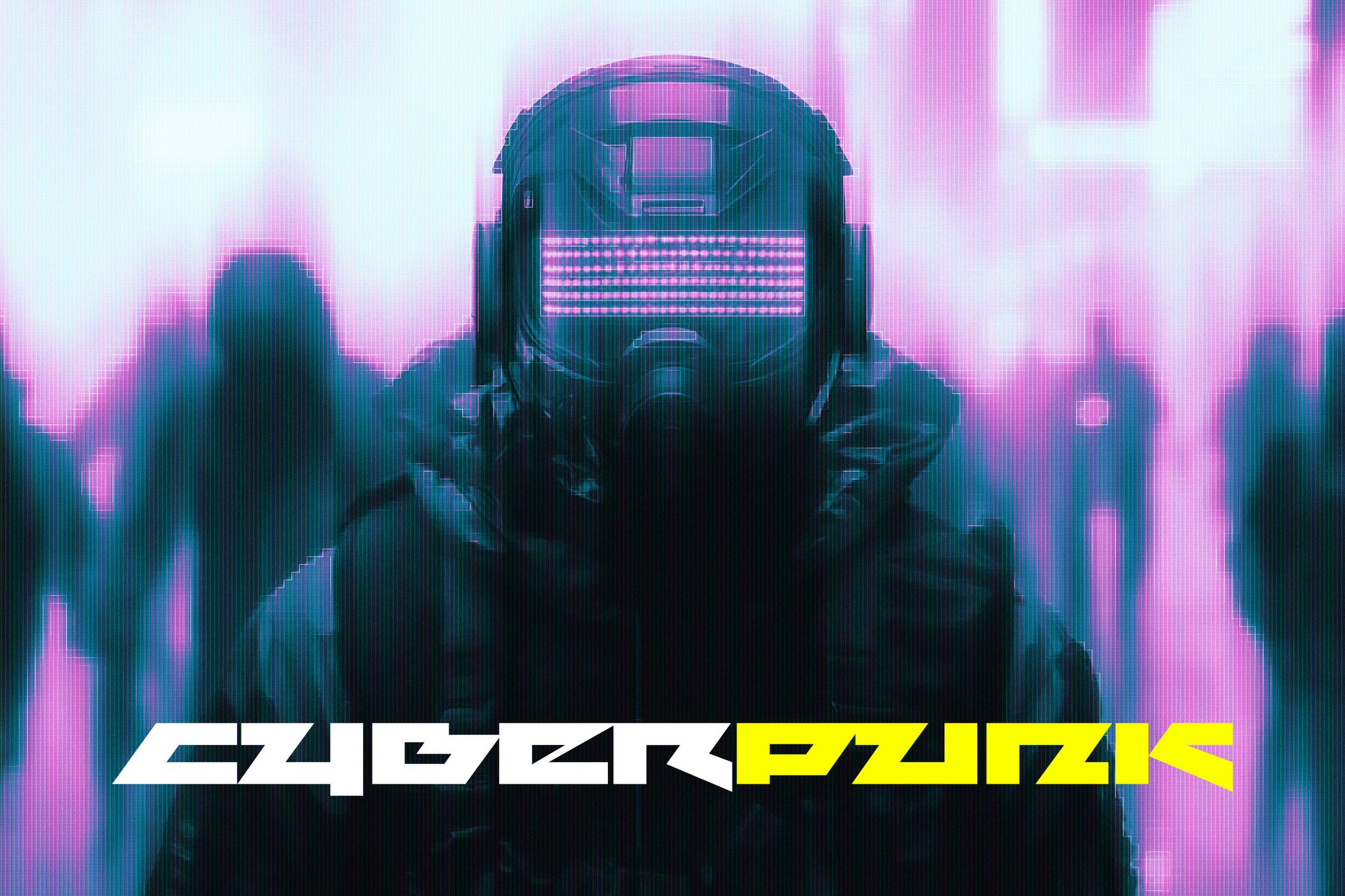 Cyberpunk Motion Photo Effect PSD