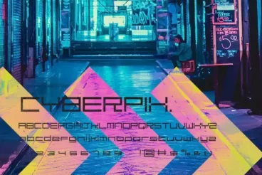 Second alternate image for Cynatar Cyberpunk 2077 Font Duo