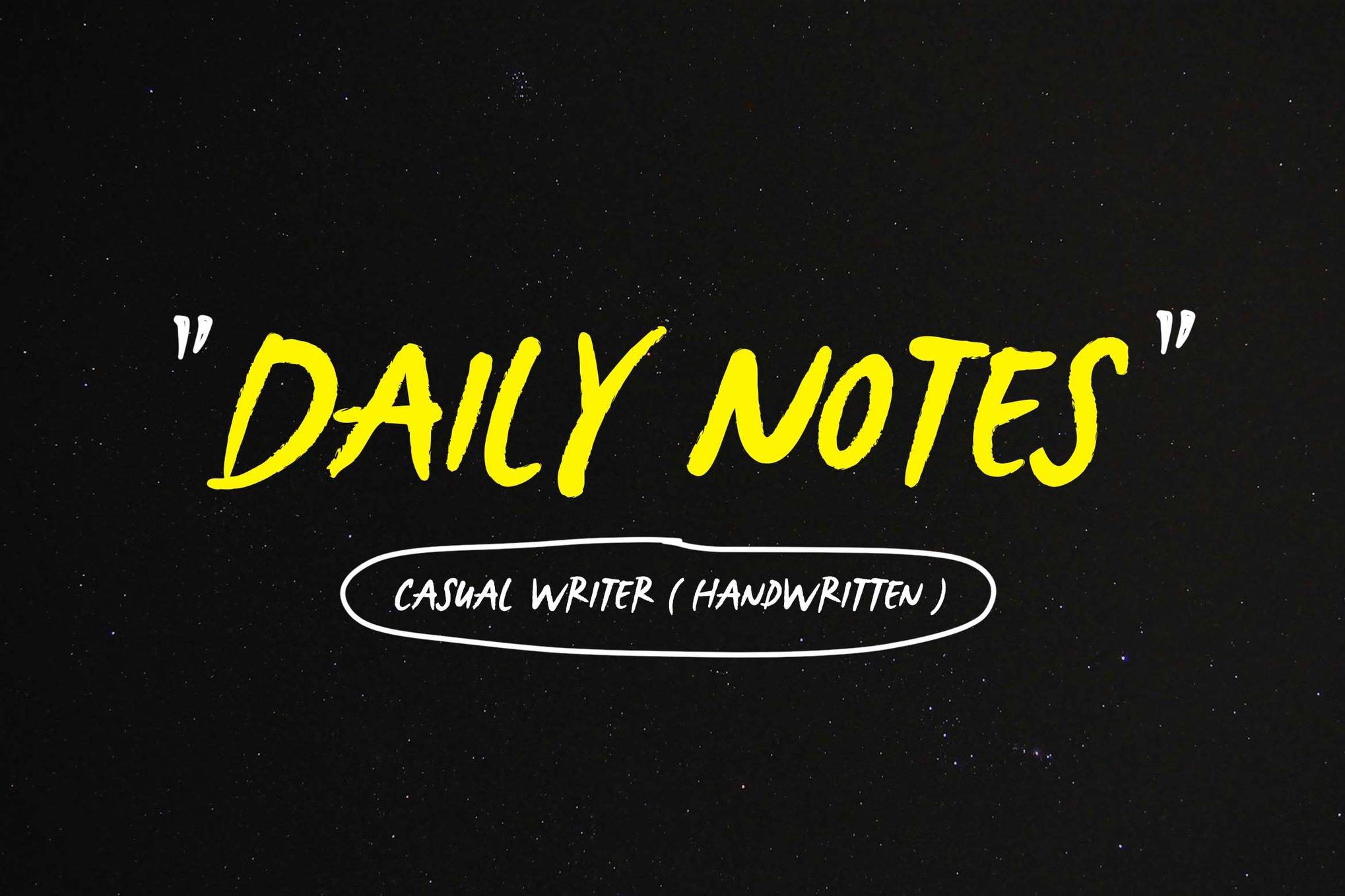 Daily Notes - Simple Handwritten Font