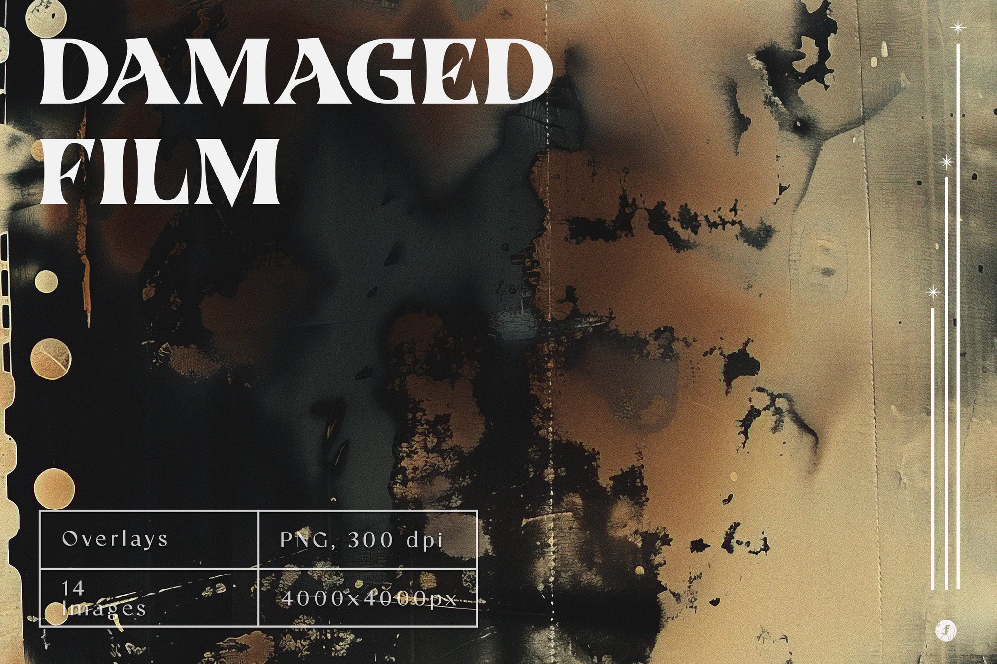 Damaged Film Weathered Overlays