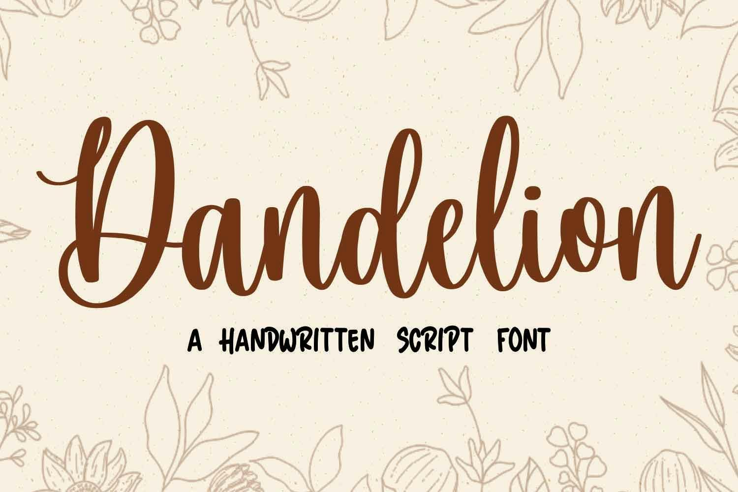 Dandelion - Spring Themed Font