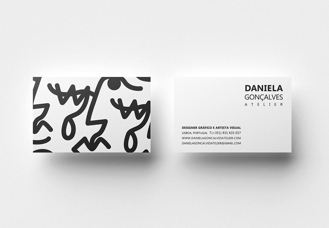 business card font