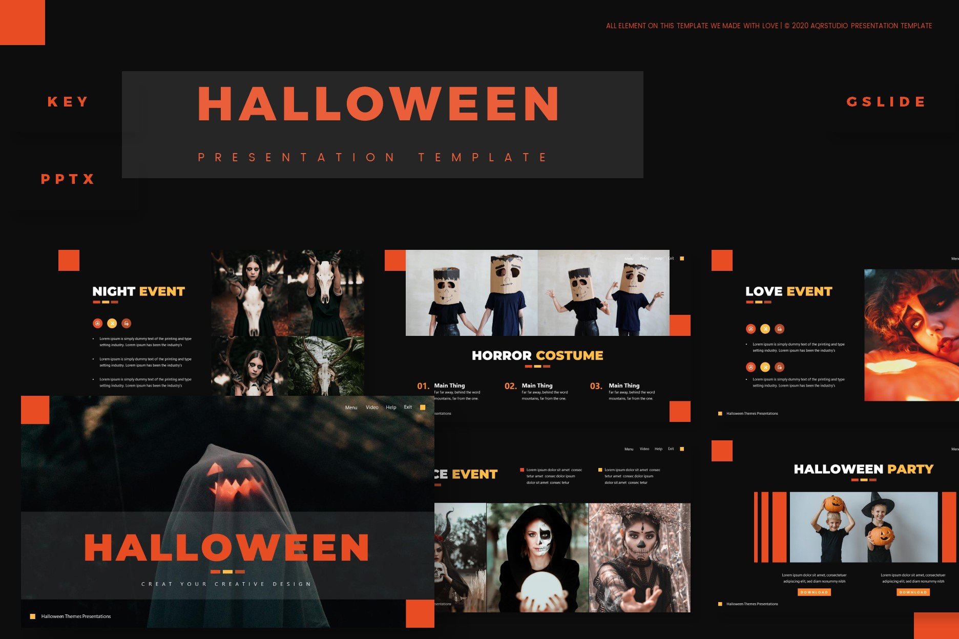 Dark Halloween Google Slides Template